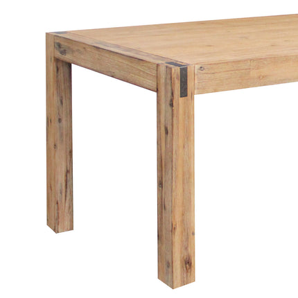 Dining Table 180cm Medium Size with Solid Acacia Wooden Base in Oak Colour.