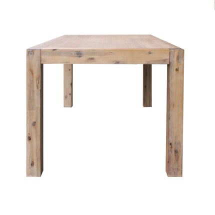 Dining Table 180cm Medium Size with Solid Acacia Wooden Base in Oak Colour.