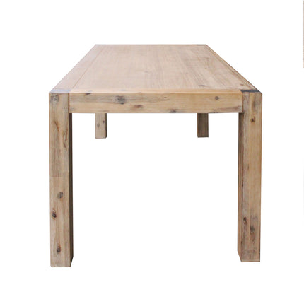Dining Table 180cm Medium Size with Solid Acacia Wooden Base in Oak Colour.