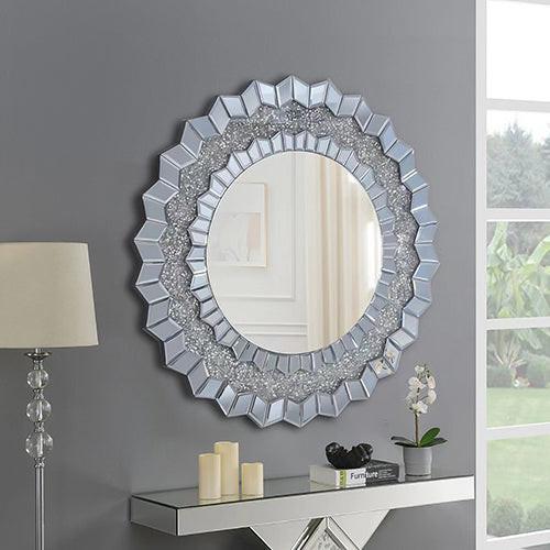 Wall Mirror Sparkling Crush Crystal MDF Silver And Grey MRR-01.