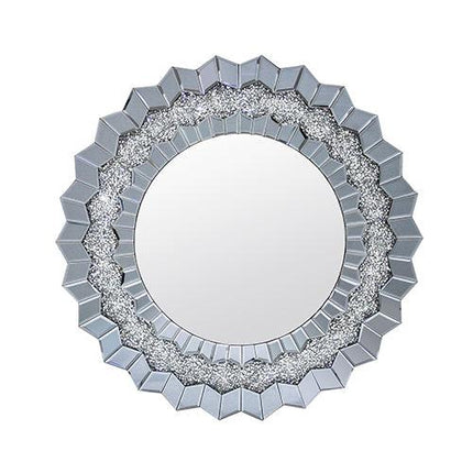 Wall Mirror Sparkling Crush Crystal MDF Silver And Grey MRR-01.