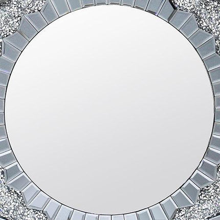 Wall Mirror Sparkling Crush Crystal MDF Silver And Grey MRR-01.