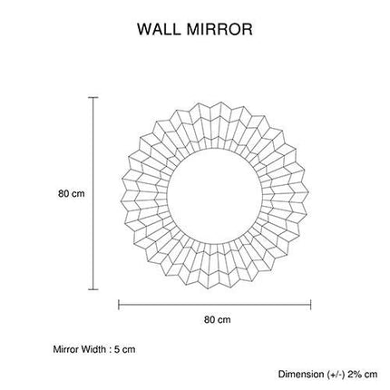 Wall Mirror MDF Smokey Silver And Grey Clear Image MRR-05.