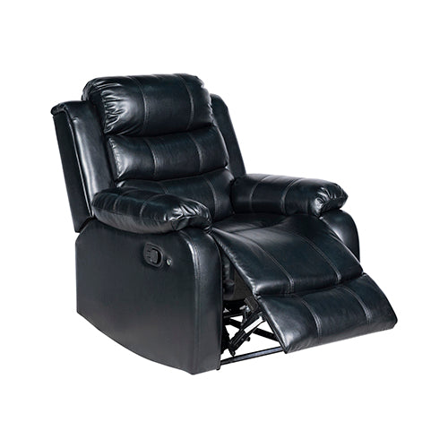 Chelsea 1R Seater Finest Leatherette Recliner Feature Console LED Light Ultra Cushioned.
