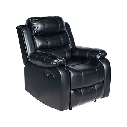 Chelsea 1R Seater Finest Leatherette Recliner Feature Console LED Light Ultra Cushioned.