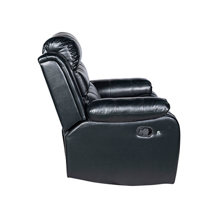 Chelsea 1R Seater Finest Leatherette Recliner Feature Console LED Light Ultra Cushioned.