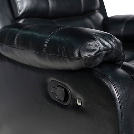 Chelsea 1R Seater Finest Leatherette Recliner Feature Console LED Light Ultra Cushioned.