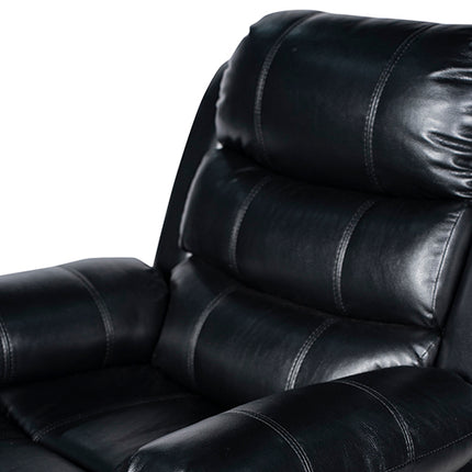 Chelsea 1R Seater Finest Leatherette Recliner Feature Console LED Light Ultra Cushioned.