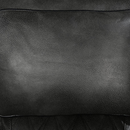 3-2 Seater Electric Air Leather Dark Grey Recliner Set.