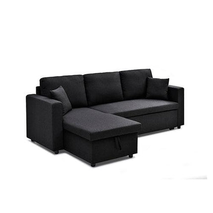 Multifunctional Sofa Bed Fabric Upholstery Chaise Section Comfy Cushions Armrests.