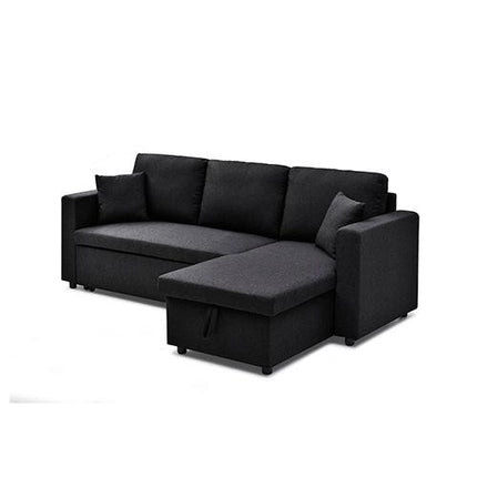 Multifunctional Sofa Bed Fabric Upholstery Chaise Section Comfy Cushions Armrests.