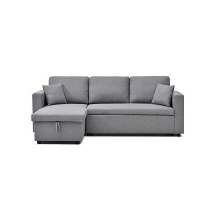 Multifunctional Sofa Bed Fabric Upholstery Chaise Section Comfy Cushions Armrests.