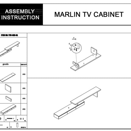 Marlin Tv Unit White.