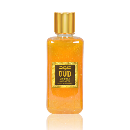 Oud & Amber Shower Gel.