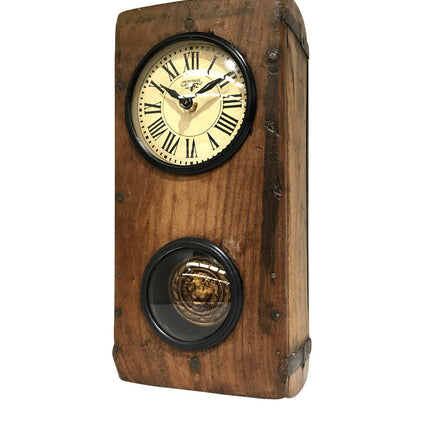Wall Clock - Brick Mould With Pendulum.