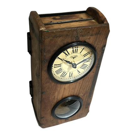Wall Clock - Brick Mould With Pendulum.