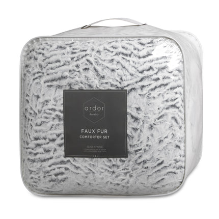 Faux Fur SHERPA 3PCE COMFORTER SET - QUEEN/KING.
