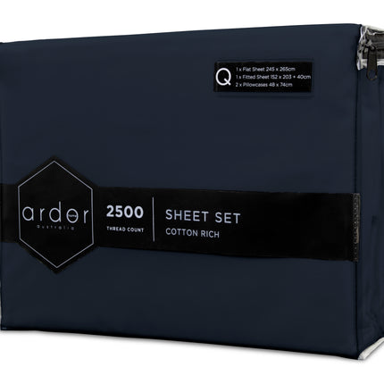 2500TC Cotton Rich SHEET SETS - QUEEN.