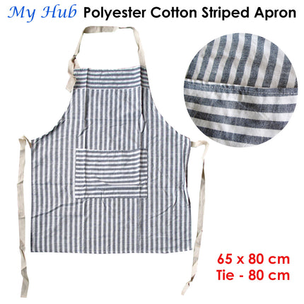 My Hub Polyester Cotton Striped Apron.