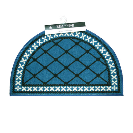 Mason Half Moon Bath Mat Blue.