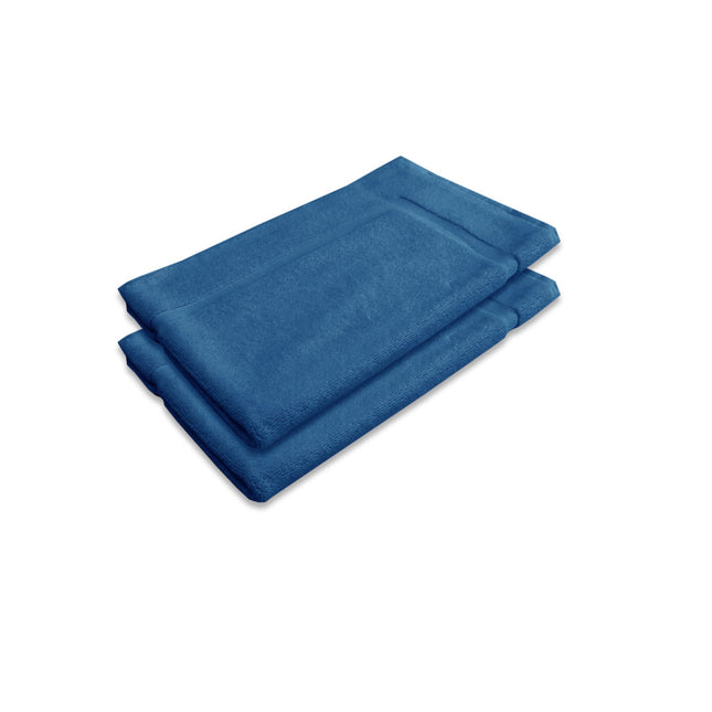 800GSM Set of 2 Cotton Bath Mat Blue Jewel.