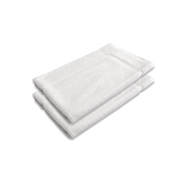 800GSM Set of 2 Cotton Bath Mat White.