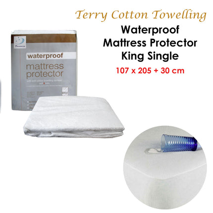 Fully Fitted Terry Waterproof Mattress Protector 30cm Wall.