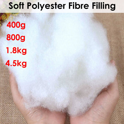 Soft Polyester Fiber Filling for Cushions, Pillows, Toys, and Crafts 400g.