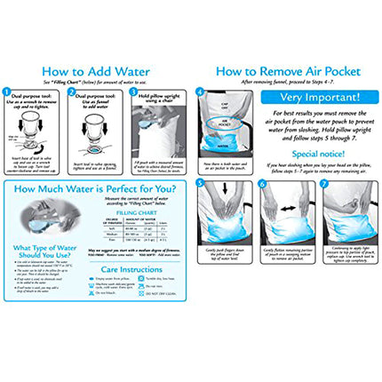 Mediflow Twin Pack Adjustable Waterbase Pillows.