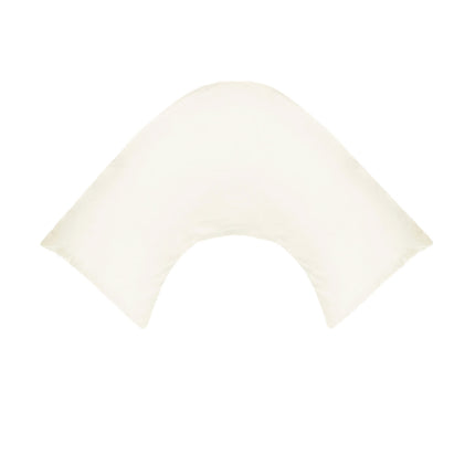 280TC Polyester Cotton V Shape Pillowcase Ivory.