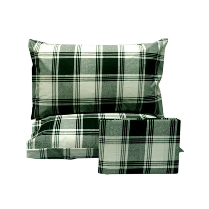 Polyester Cotton Checkered Forest Quilt Cover Set King.