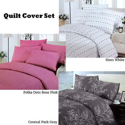 Polyester Cotton Stars Quilt Cover Set Double.