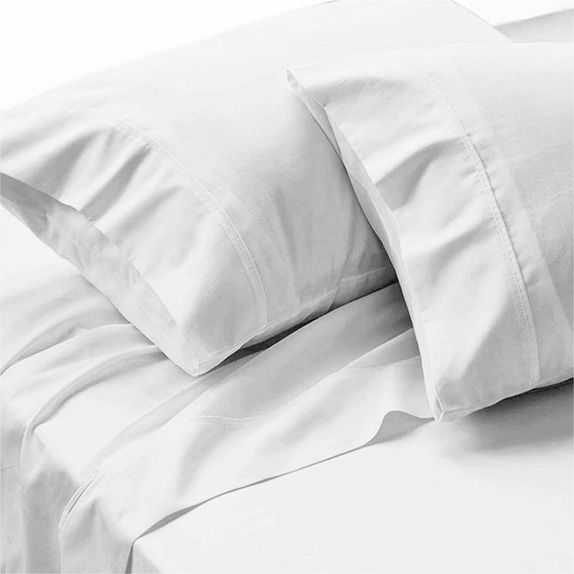 500TC Ramca White Egyptian Cotton Sheet Set Queen.