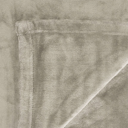 In 2 Linen 350GSM Plush Ultra Soft Velvet Touch Blanket Taupe King/Super King.