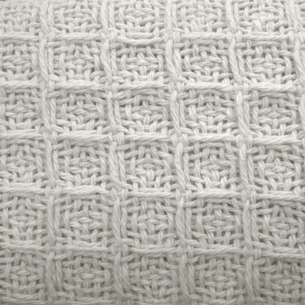 Cotton Waffle Blanket White Single.