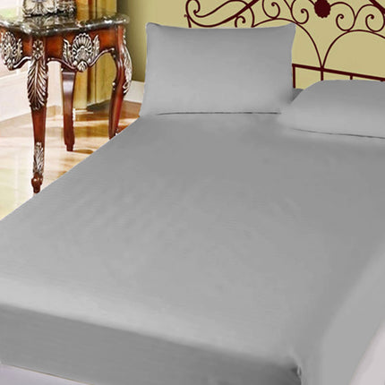 400TC Cotton Percale Super Queen Combo Set 50cm Wall Grey.