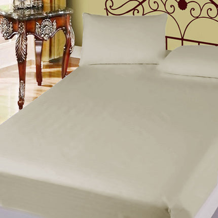 400TC Cotton Percale Super Queen Combo Set 50cm Wall Taupe.