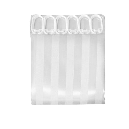 Jacquard Stripe Shower Curtain White.