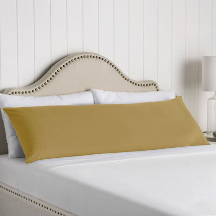 Artex 100% Cotton Body Pillowcase Gold.