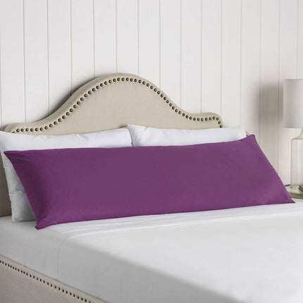 Artex 100% Cotton Body Pillowcase Purple.