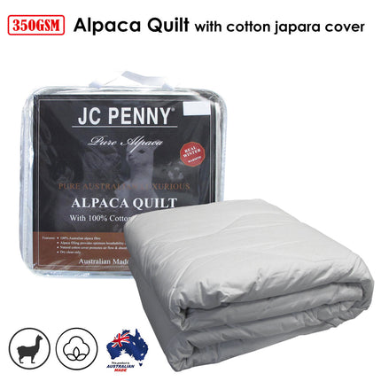 350GSM Alpaca Quilt with Cotton Japara Cover - King.