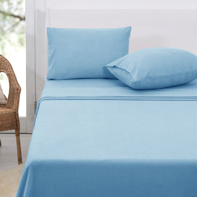 Polar Fleece Sheet Set Queen 36cm Wall Sky.