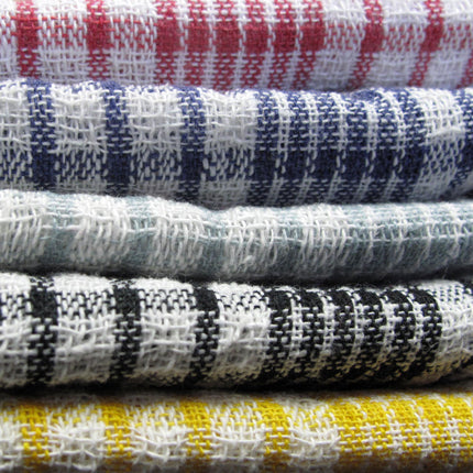 Hotel Living Checkered Set of 5 Cotton Tea Towels.