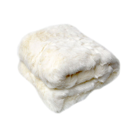 Polar Bear Luxury Faux Fur Throw Rug 127 x 152 cm.