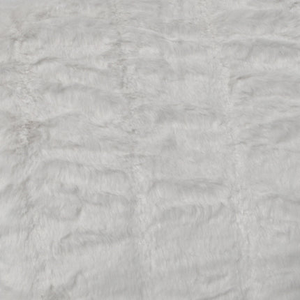 Harper Soft Ruched Pattern Faux Fur Throw Rug 127 x 152 cm White.