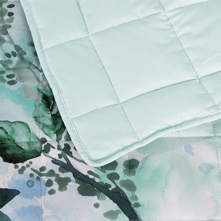 Bianca Woodbury White Botanical Printed Bedspread Set King Single.
