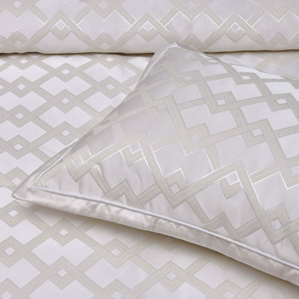 Bianca Firenze Pearl 6 Pcs Jacquard Geometric Comforter Set Queen/King.