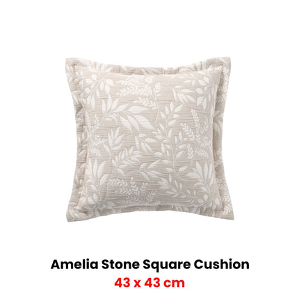 Bianca Ameila Stone Square Filled Cushion 43 x 43cm.