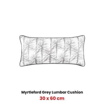 Bianca Myrtleford Grey Lumbar Oblong Filled Cushion 30 x 60cm.