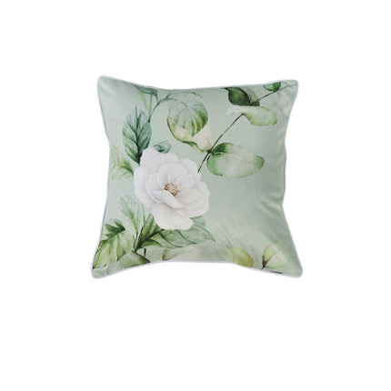 Bianca Salisbury Sage Velvet Square Filled Cushion 43 x 43cm.